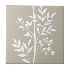 Azulejo Pétalos de ensueño en ramas Flores blancas L