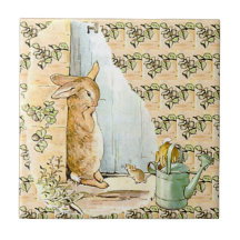 Peter Rabbit Beatrix Potter Doorway Ceramic Tile