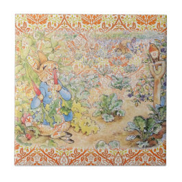 Azulejo Peter Rabbit Beatrix Potter en mosaico de cerámica