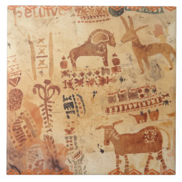 Azulejo Petroglifo Nativo Americano del Sudoeste