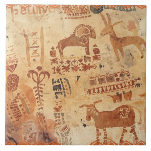 Azulejo Petroglifo Nativo Americano del Sudoeste