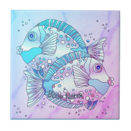Azulejo Pez Azul 