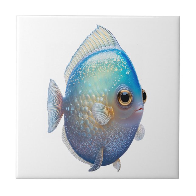 Azulejo Pez Blanco Cristal (Frente)
