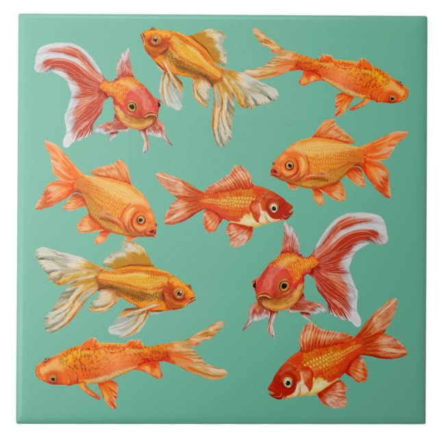 Azulejo Pez dorado (Frente)