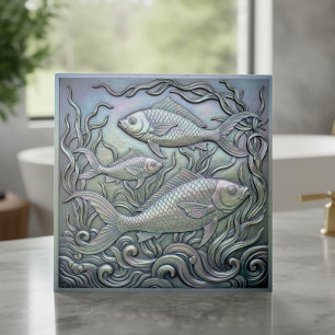 Azulejo Pez Irisado Metálico ID1223