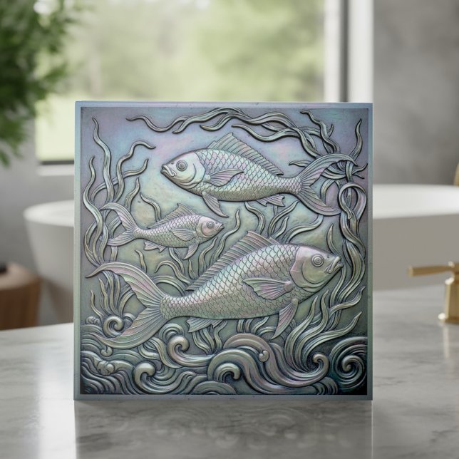 Azulejo Pez Irisado Metálico ID1223 (Subido por el creador)