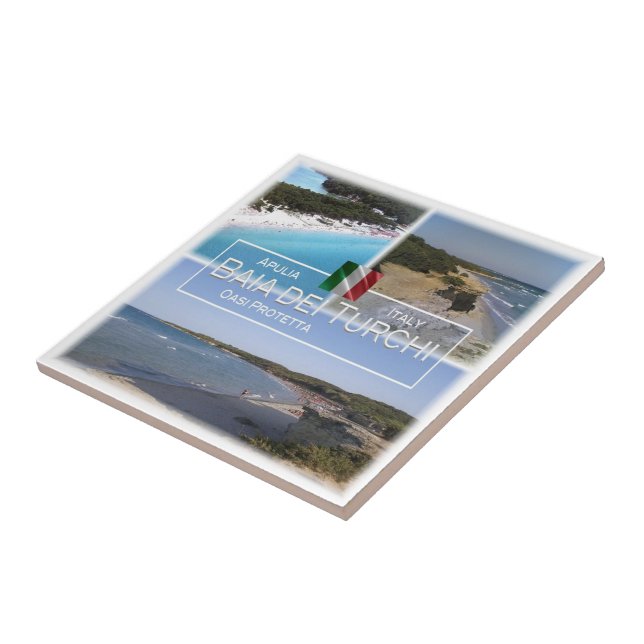 Azulejo PGL006 BAIA DEI TURCHI, Apulia, Italia, (Lado)