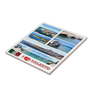 Azulejo PGL025 SALENTO I Love, Apulia, Italia,