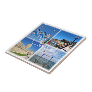 Azulejo PGL044 BARI, panel de playa e pomodoro,