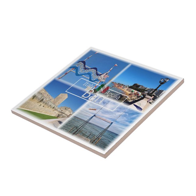 Azulejo PGL044 BARI, panel de playa e pomodoro, (Lado)