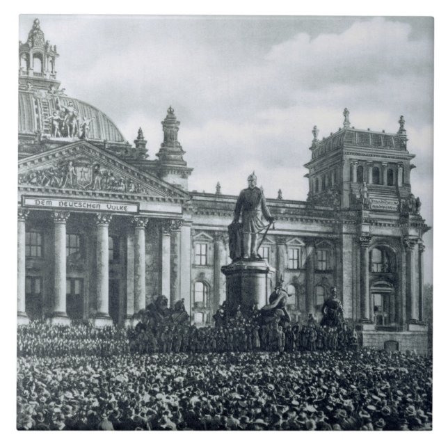 Azulejo Philipp Scheidemann (1865-1939) da una dirección f (Frente)