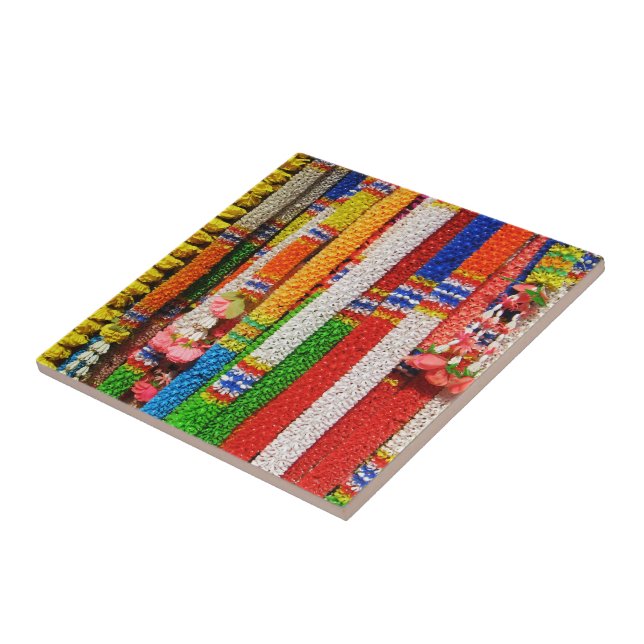 Azulejo Phuang Maalai - Garland floral tailandés (Lado)