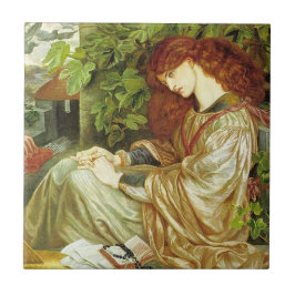 Azulejo Pia De' Tolomei (Hermosa Mujer Italiana)