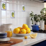 Azulejo Piastrelle di ceramica con limoni italiani<br><div class="desc">Piastrelle di ceramica con limoni italiani Baldosas de cerámica con limones,  decoración italiana con limón,  azulejos de cerámica italiana,  baldosas de limones franceses de campo,  azulejos de cerámica toile,  decoración de cocina de limón, </div>