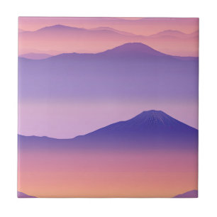 Azulejo Picos del Atardecer – Paisaje Soñado de Montaña Do