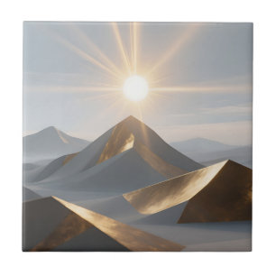 Azulejo Picos del Desierto Amanecer Dorado