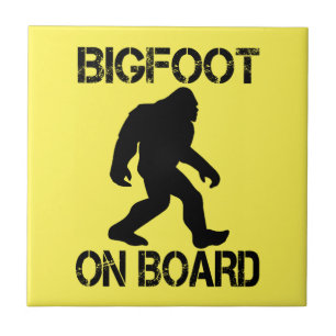 Azulejo Pie grande a bordo Funny Bigfoot