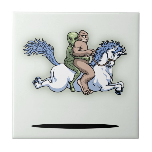 Azulejo Pie grande, Alien, Unicornio (Frente)