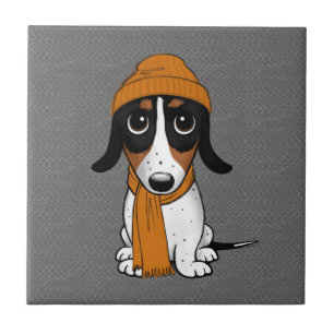 Azulejo Piebald Dachshund Perro Cute Hipster