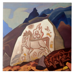 Azulejo “Piedra Blanca - Caballo de la Felicidad” por Nich