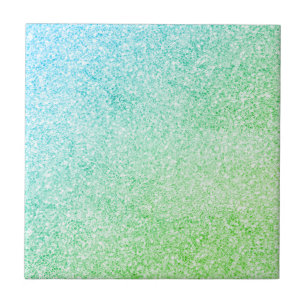 Azulejo Piedra de granito verde azul y blanco - Única