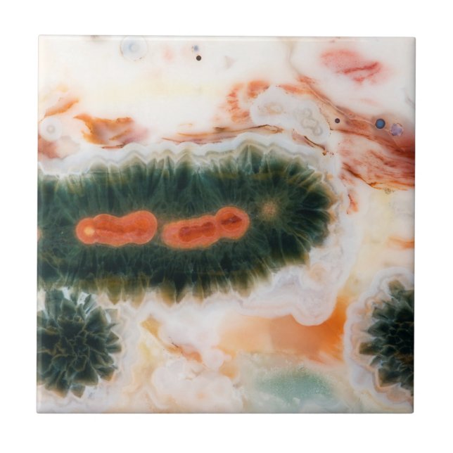 Azulejo Piedra de jasper oceánico encontrada en Madagascar (Frente)
