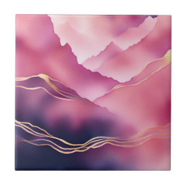 Azulejo Piedra de mármol metálico de oro rosa