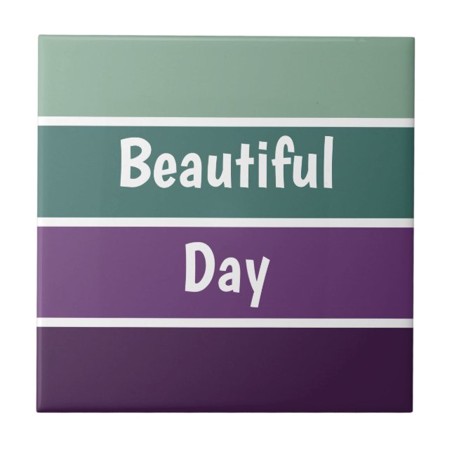 Azulejo Piedra De Rayas Verde Y Púrpura (Frente)