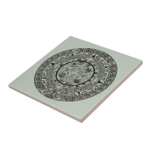 Azulejo Piedra de sol azteca mexicana Calendario maya 1