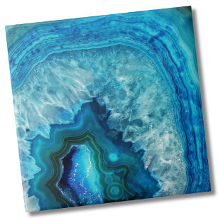 Azulejo Piedra mineral azul turquesa azul brillante Aqua