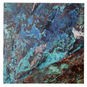Azulejo Piedra Mineral Malaquita Verde Azul Moderna
