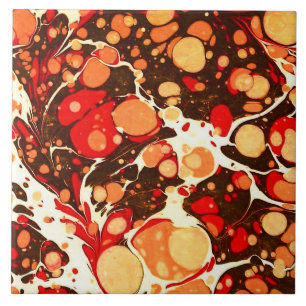 Azulejo Piedras abstractas naranjas marrones rojas lindas