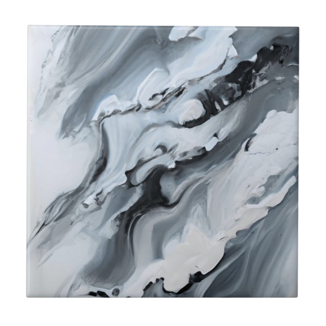 Azulejo Piedras de mármol de relieve gris mosaico de cerám (Frente)