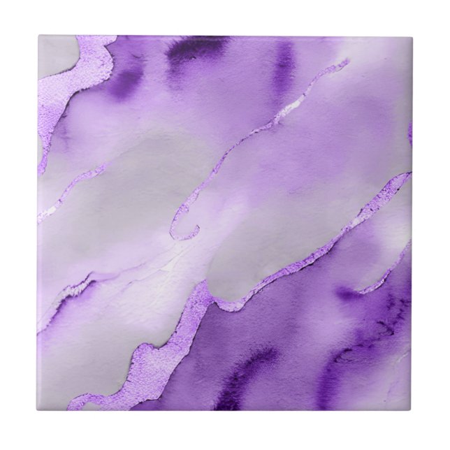 Azulejo Piedras de Mármol Púrpura Tile Cerámico (Frente)