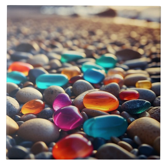 Azulejo Piedras marinas Tile cerámico (Frente)