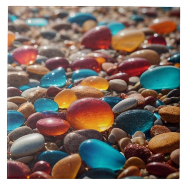 Azulejo Piedras marinas Tile cerámico (Frente)