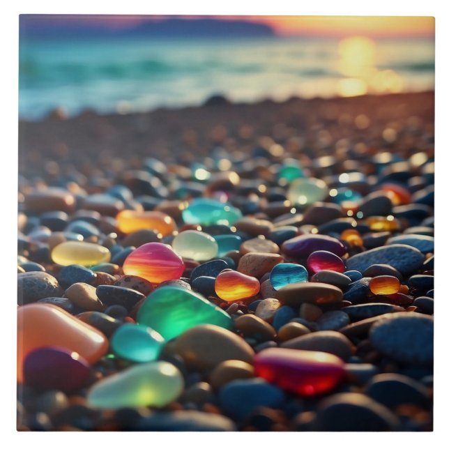 Azulejo Piedras marinas Tile cerámico (Frente)