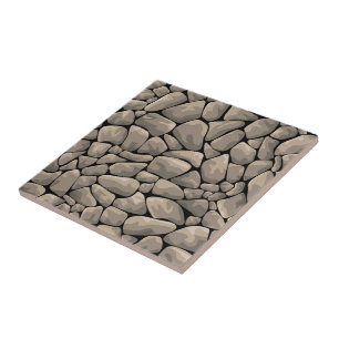 Azulejo Piedras pintadas a mano en gris Decoración moderna