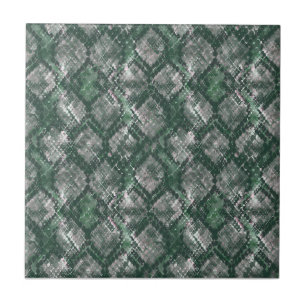 Azulejo Piel de serpiente imitación gris, verde.