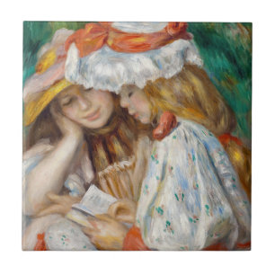 Azulejo Pierre-Auguste Renoir - Dos niñas leyendo