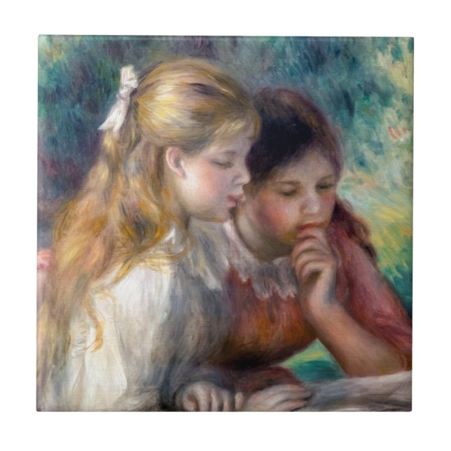 Azulejo Pierre-Auguste Renoir - La lectura (Frente)