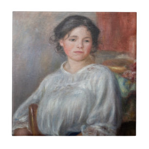 Azulejo Pierre-Auguste Renoir - Mujer joven sentada