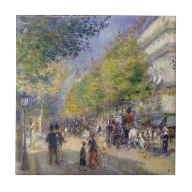 Azulejo Pierre-Auguste Renoir - París, Grands Boulevards (Frente)