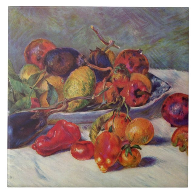 Azulejo Pierre Auguste Renoir Still Life with Fruit (Frente)