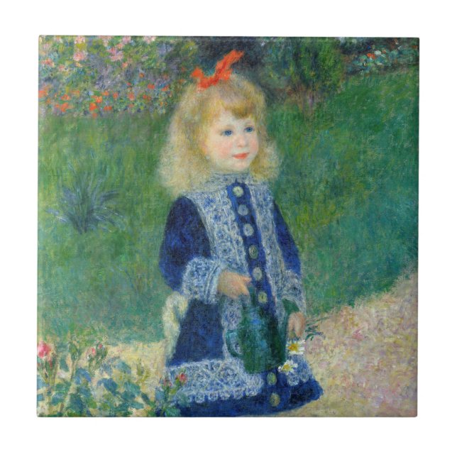 Azulejo Pierre-Auguste Renoir - Un Chica con capacidad par (Frente)