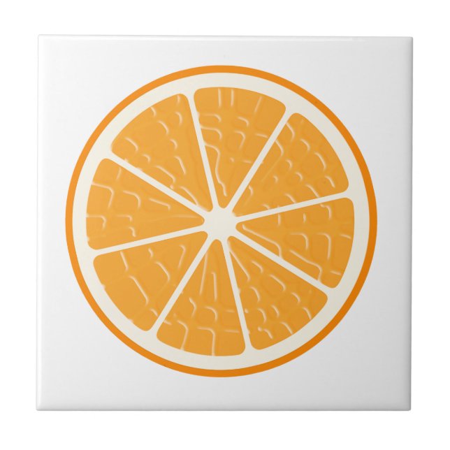 Azulejo Pieza De Fruta Estilizada Naranja (Frente)