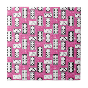 Azulejo Piezas de Dominó Juego de Mesa de Dominó Brillo Ro