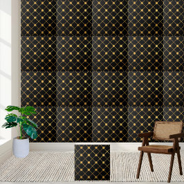 Azulejo Pila Geométrica Preppy Black and Gold