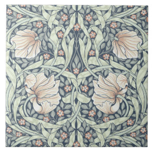 Azulejo Pimpernel de Nouveau, William Morris, pasteles ros