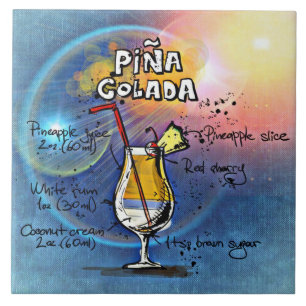 Azulejo Pina Colada Receta Azul